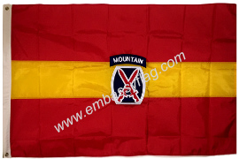 10th Mountain Division custom unit flag