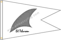 custom tapered swall-tail boat flag