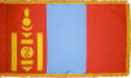 Mongolia flag with fringe