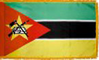 Mozambique flag with fringe