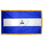 Nicaragua indoor flag with fringe