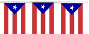 Puerto Rico Flag Pennant Strings