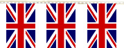 UK, Great Britain flag pennant strings
