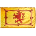 Scotland Lion flag with gold fringe