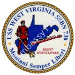 USS West Virginia ship crest