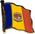 Andorra flag lapel pin