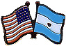 Argentina / USA frienship flag lapel pin