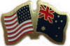 Australia / USA friendship flag lapel pin