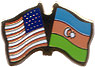 Azerbaijan / USA frindship flag lapel pin