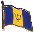 Barbados flag lapel pin