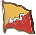 Bhutan flag lapel pin