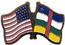 Central African Republic / USA flag lapel pin