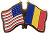 Chad / USA friendship flag lapel pin