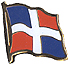 Domininican Rep. flag lapel pin