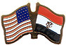 Egypt / USA friendship flag lapel pin