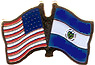 El Salvador / USA flag lapel pin