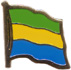 Gabon flag lapel pin