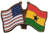 Ghana / USA flag lapel pin