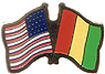 Guinea / USA friendship flag lapel piin