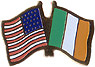 Ireland / USA friendship flag lapel pin