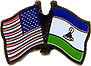 Lesotho friendship flag lapel pin