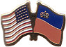 Liechtenstein / USA friendship flag lapel pin