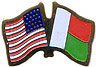 Madagascar / USA friendship flag lapel pin