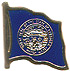 Nebraska flag lapel pin