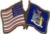 New York friendship flag lapel pin