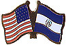 Nicaragua / USA friendship flag laprl pin