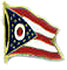 Ohio flag pins