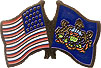 Pennsylvania friendship flag lapel pin