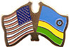 Rwanda / USA friendship flag lapel pin