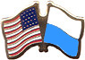 San Marino / USA friendship flag lapel pin