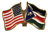 South Sudan friendship flag pin