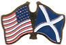 St. Andrews Cross / USA friendship flag lapel pin