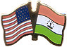 Tajikistan / USA friendship flag lapel pin