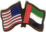 UAE / USA friendship flag lapel pin