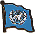 United Nations flag lapel pin